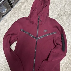 Nike Maroon Full-Zip Hoodie